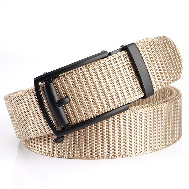 Ratchet Belt for Men, Nylon Web with Automatic Slide Buckle