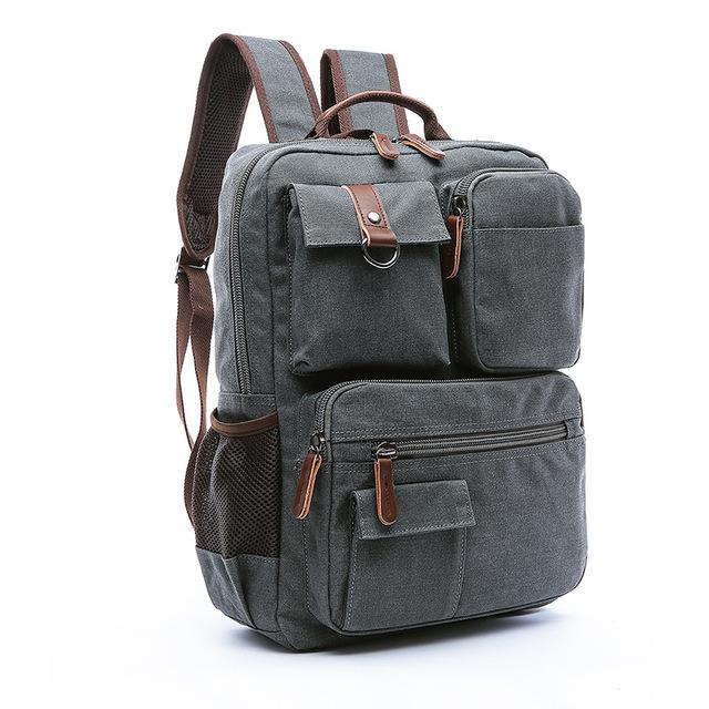 Men's Canvas Backpack with Laptop Sleeve
