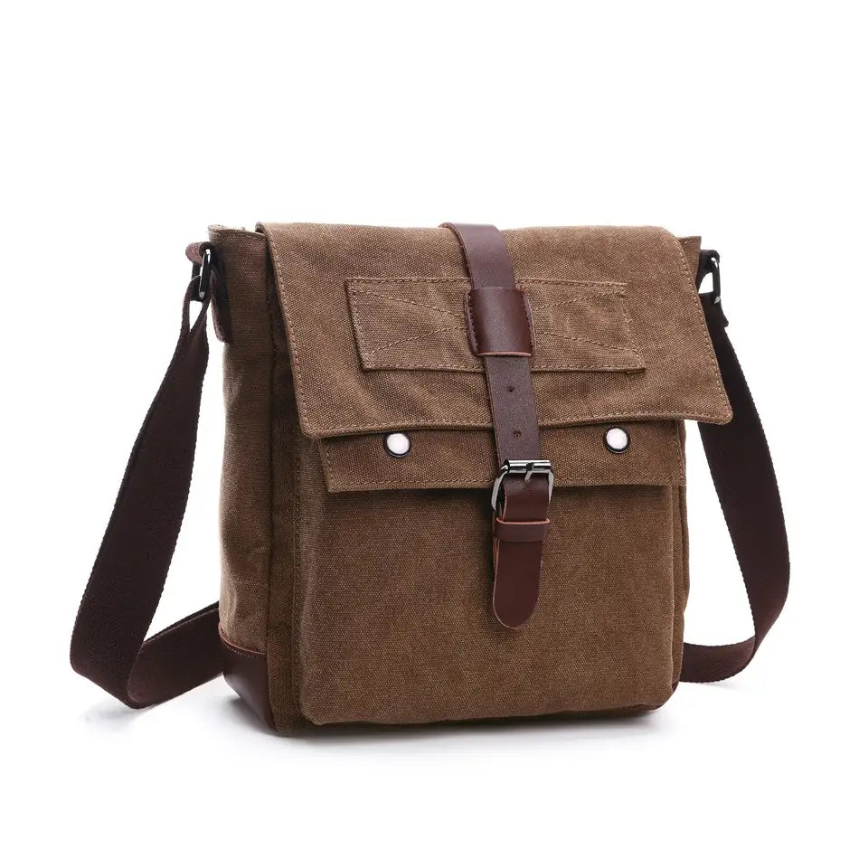 Men's Canvas Shoulder Bag Multi-pocket