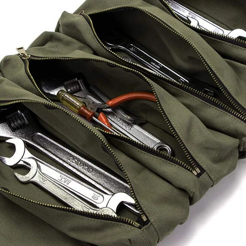 Tool Roll Up Multi-Purpose Wrench Bag Organizer