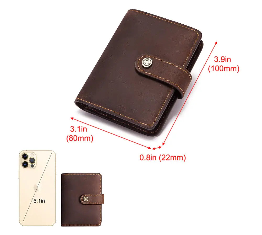 Genuine Leather Bifold Wallet for Men