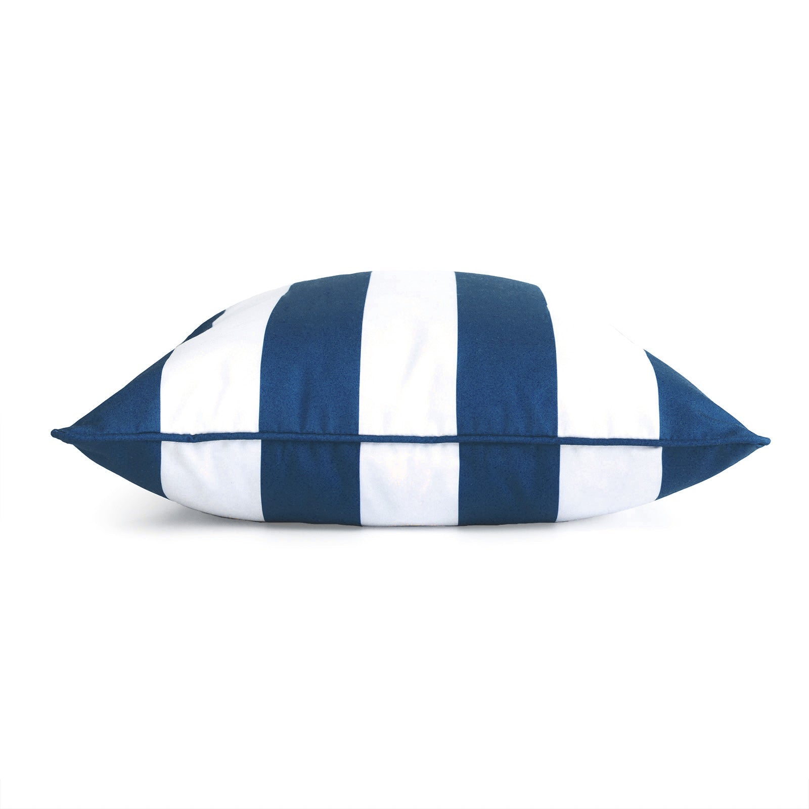 Navy Blue Outdoor Pillow Cover, Stripes, 18"x18"