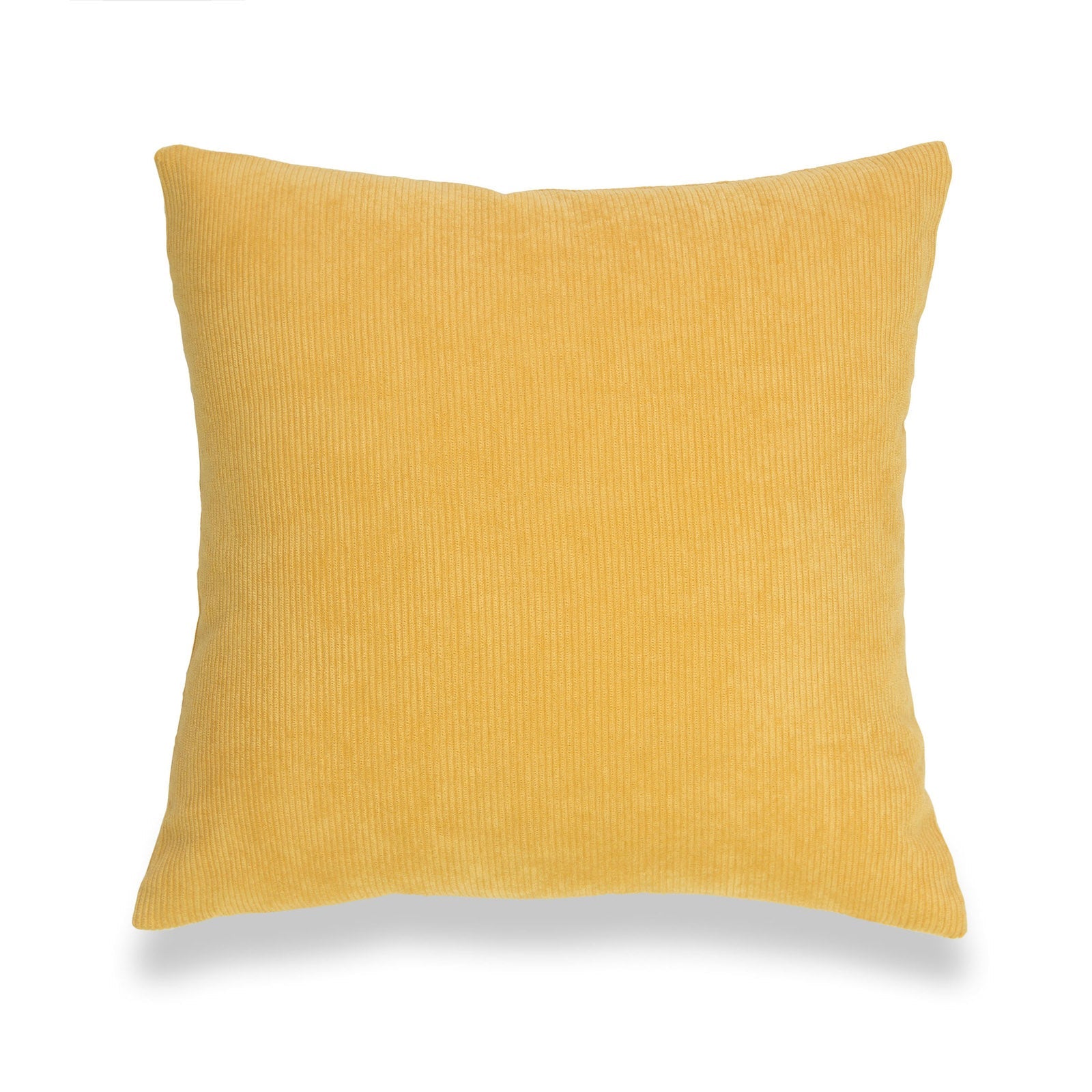 Modern Pillow Cover, Corduroy, Mustard Yellow, 18" x18"-0