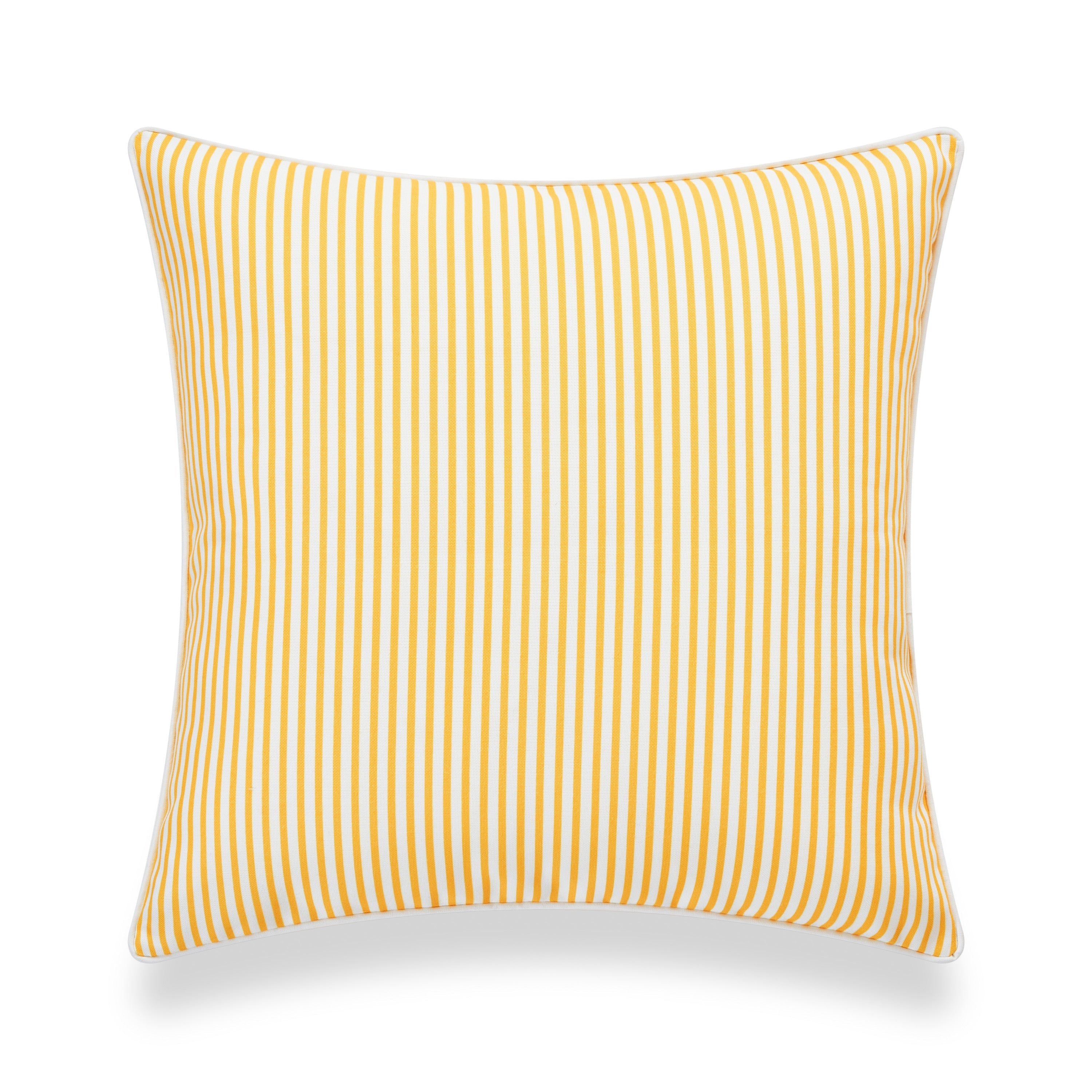 Coastal Indoor Outdoor Pillow Cover, Stripe, Yellow, 20"x20"
