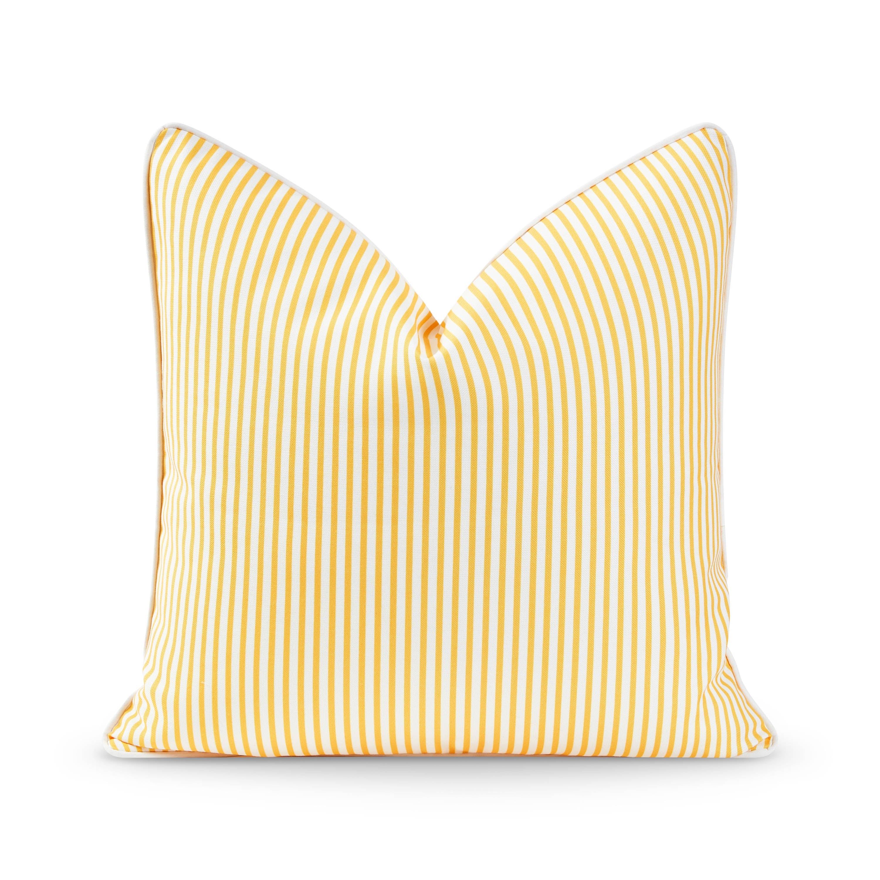 Coastal Indoor Outdoor Pillow Cover, Stripe, Yellow, 20"x20"-0