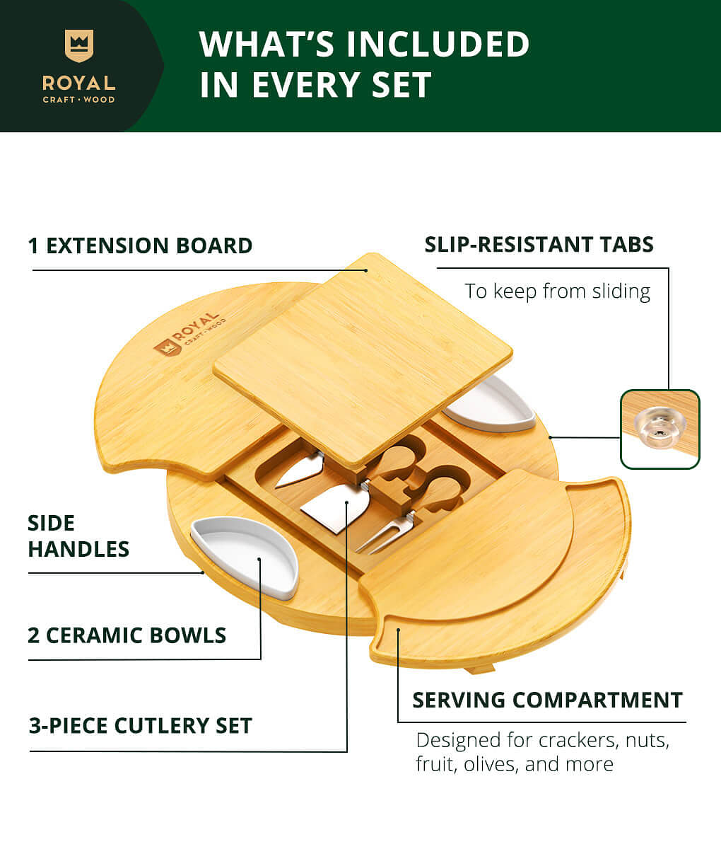 Rotating Cheese Board With Knives
