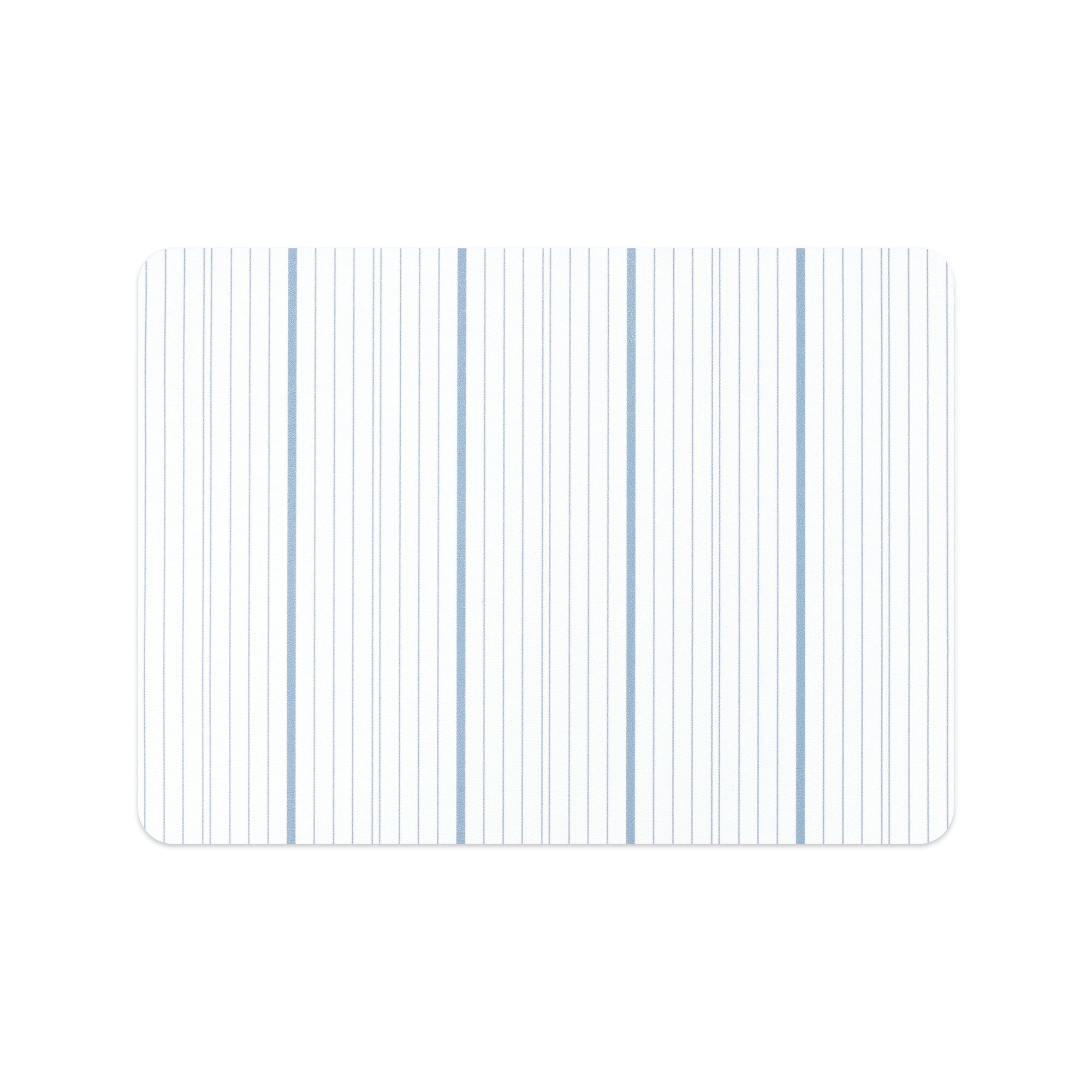 Coastal Vegan Leather Placemat, Stripe, Blue, 14"x19"