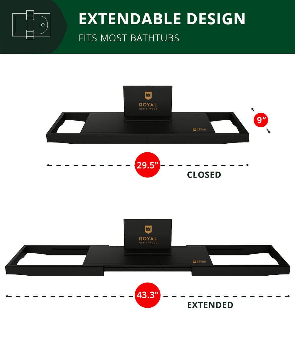 Bath Desk Tray Black