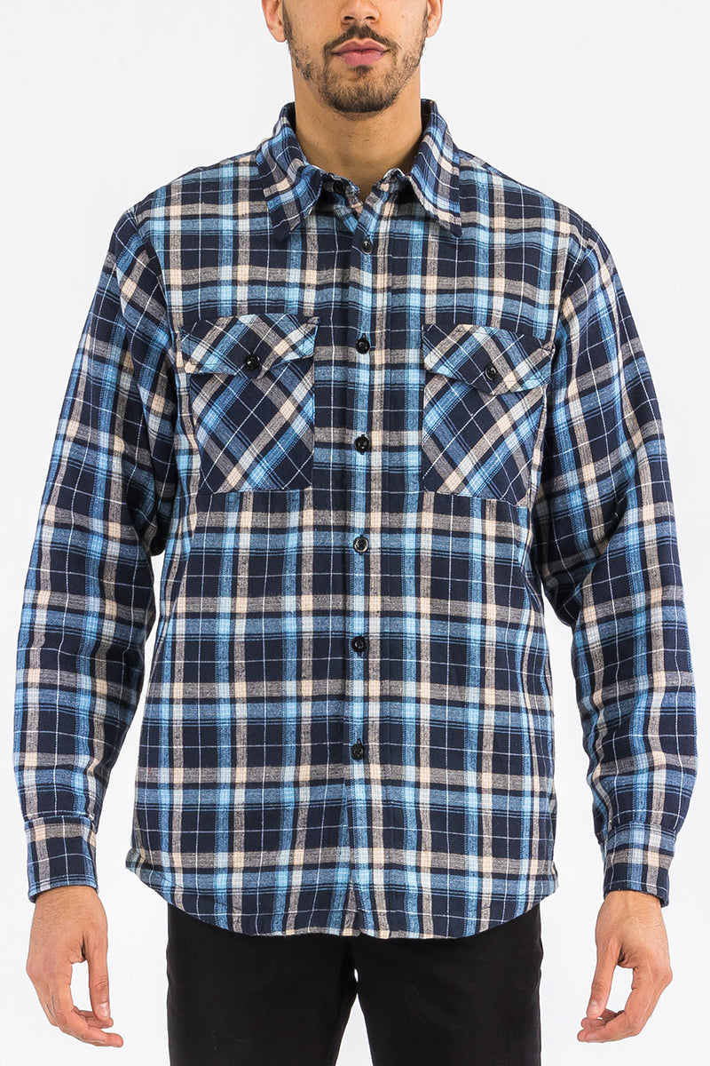 Checked Quilted Flannel Shirt-0