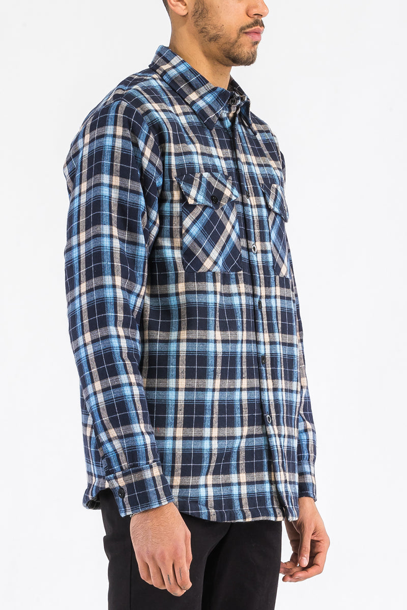 Checked Quilted Flannel Shirt-3