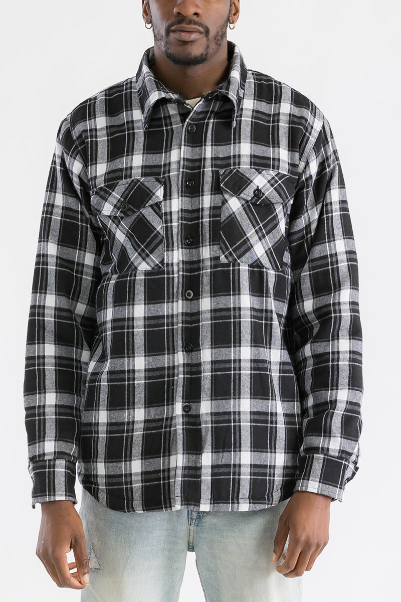 Checked Quilted Flannel Shirt-4