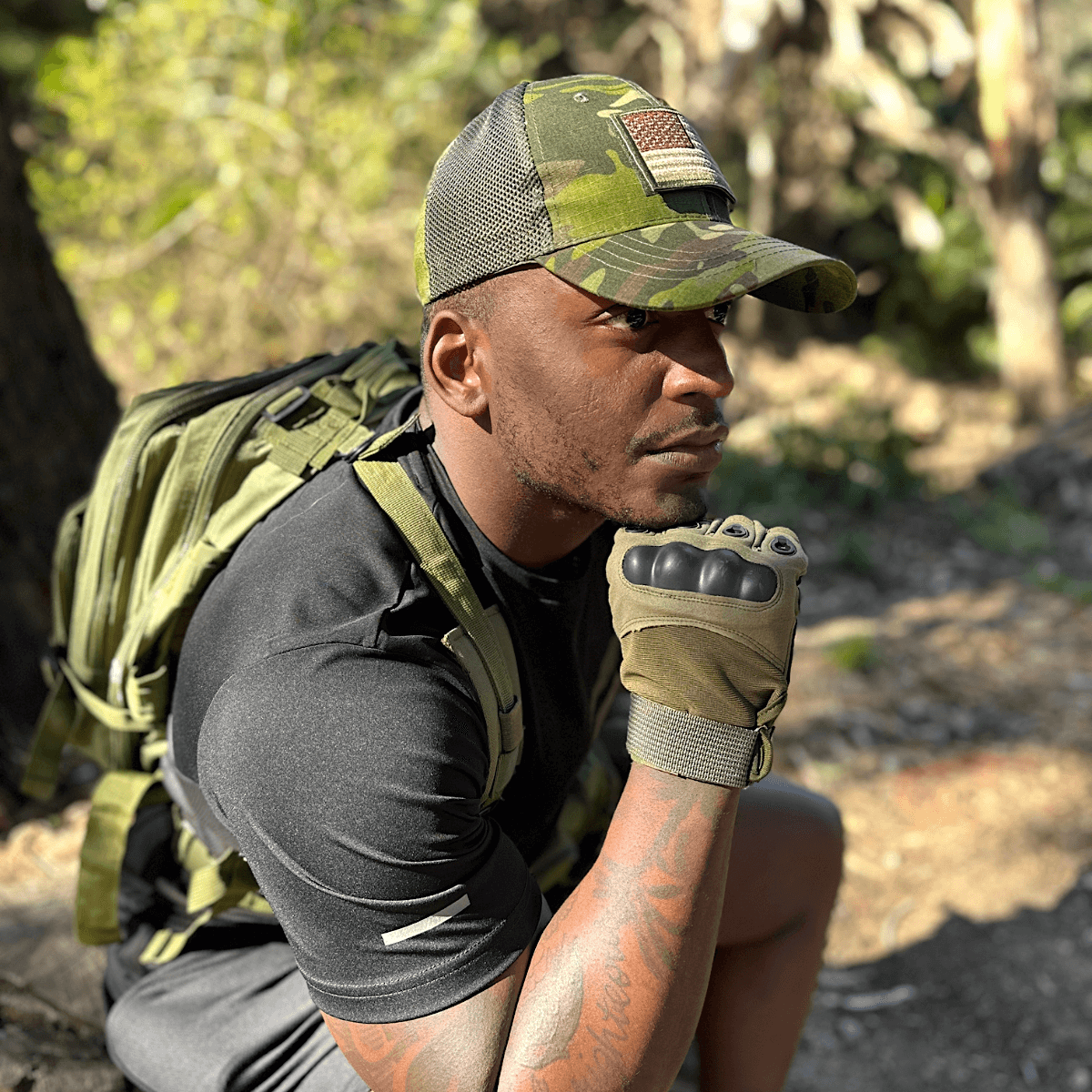 Tactical-Style Patch Hat with Adjustable Strap-13