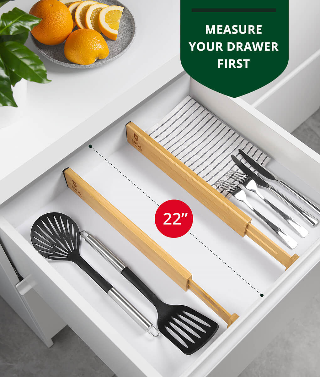 Expandable Drawer Dividers Set of 4 Natural Color