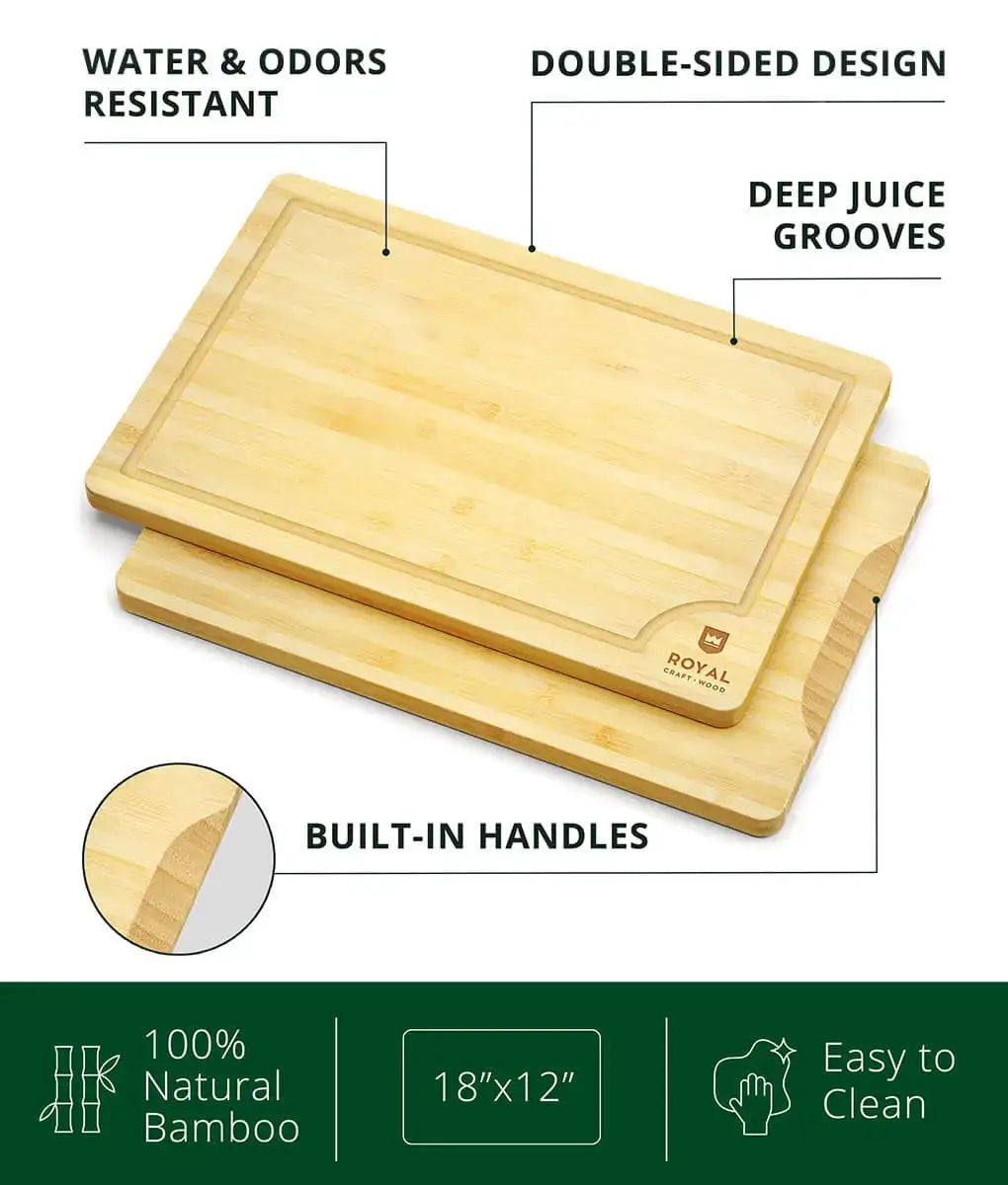 Bamboo cutting board 12x18