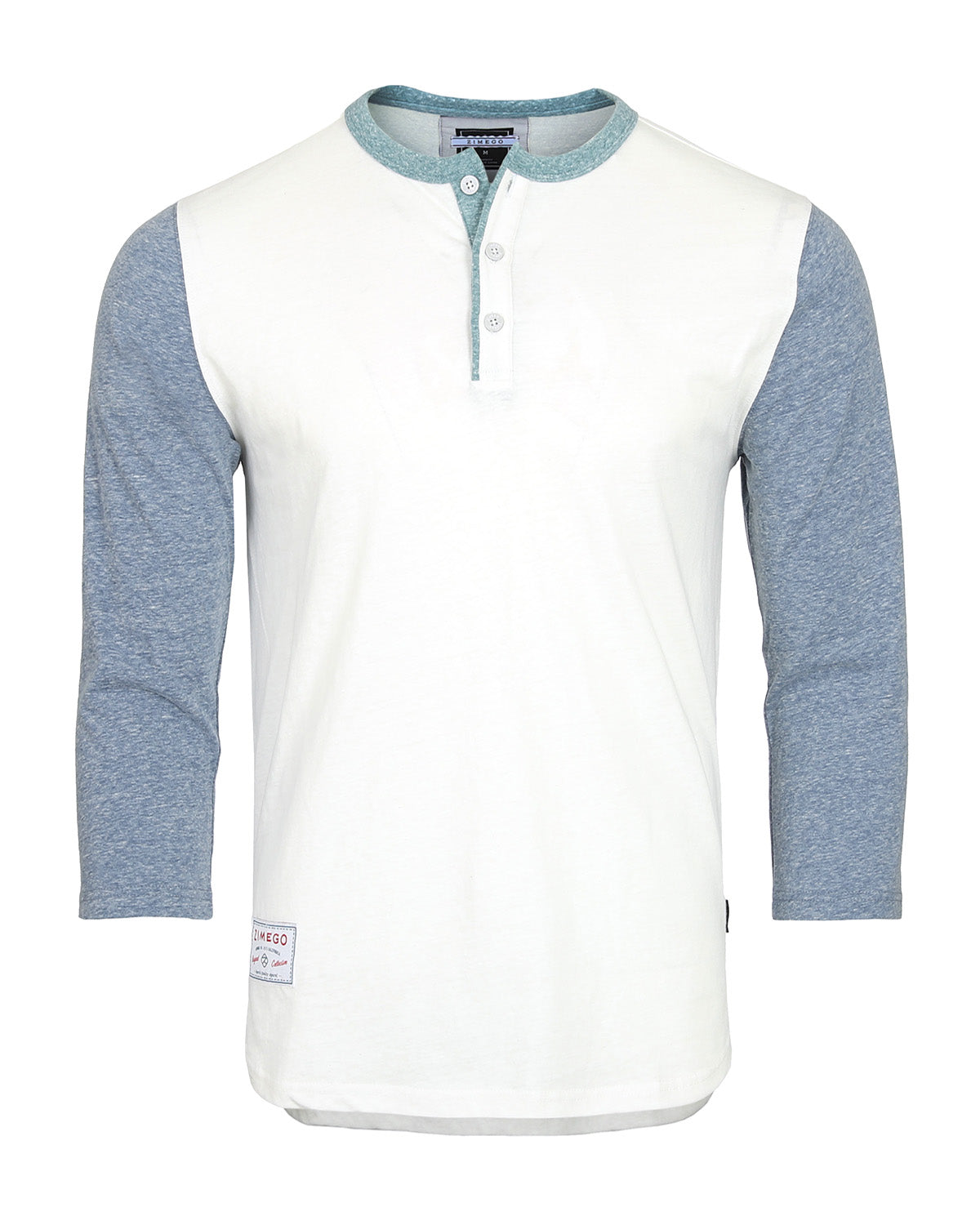 Men's 3/4 Sleeve Baseball Retro Henley – Casual Athletic Button Crewneck Shirts