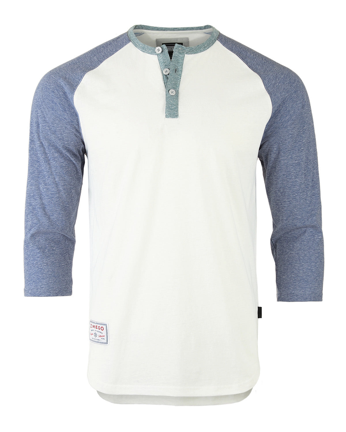 Men's 3/4 Sleeve Baseball Retro Raglan Henley Shirts