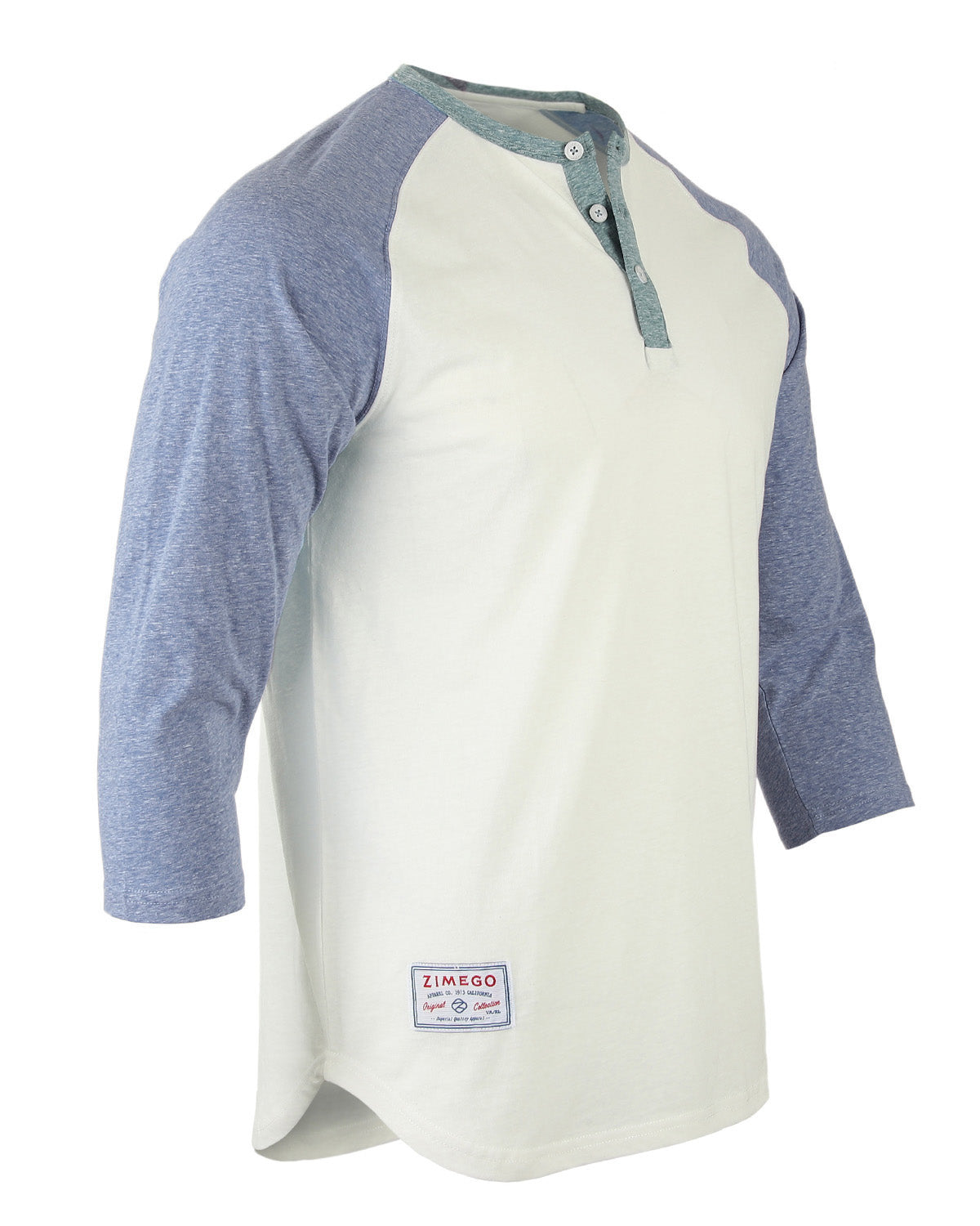 Men's 3/4 Sleeve Baseball Retro Raglan Henley Shirts