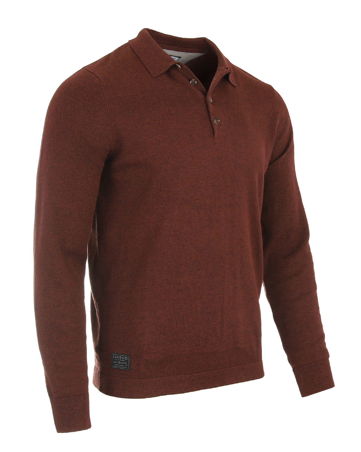 Men's Casual Polo Sweater - Long Sleeve Pullover Button Knit Shirt