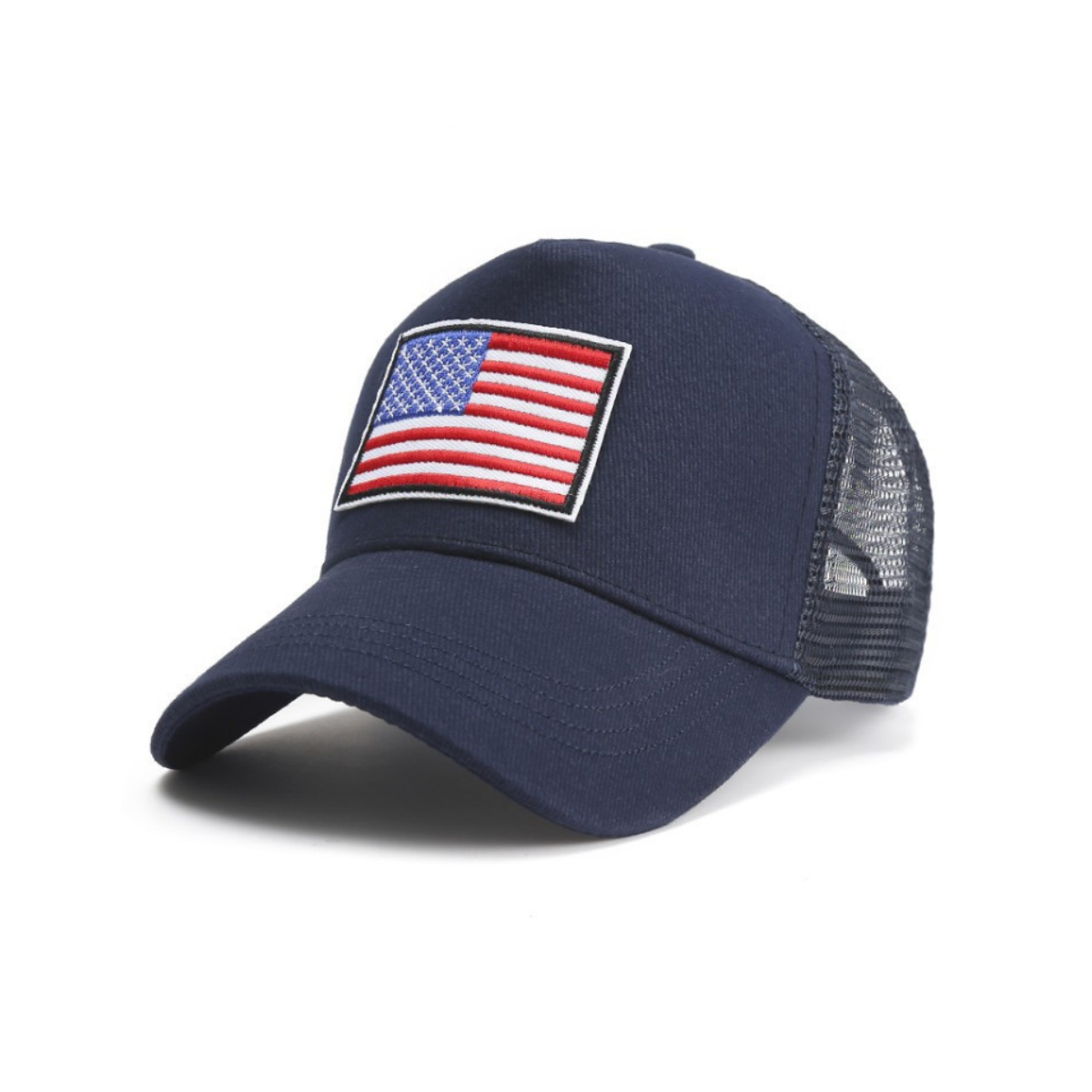 American Flag Trucker Hat with Adjustable Strap-25